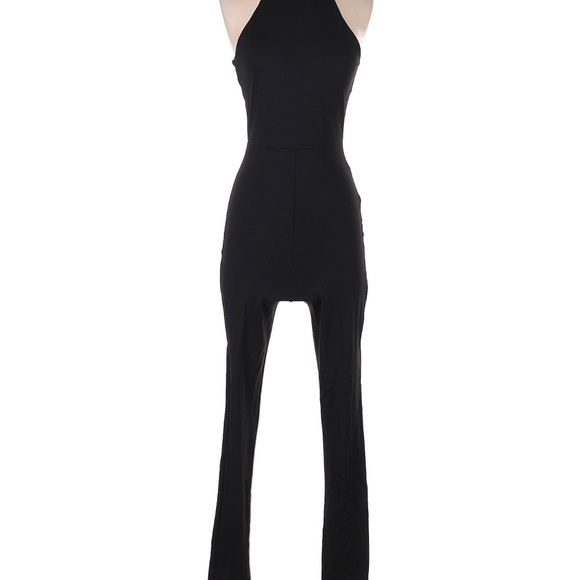 Susana Monaco Black Mock Neck Jumpsuit - Picture 2 of 3
